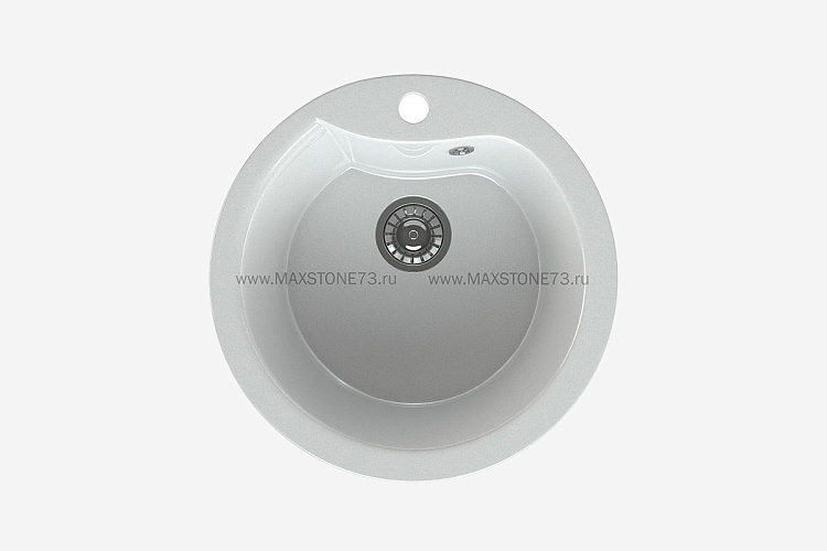 MAXSTONE Мойка глянцевая MS-3 (белый металлик) 470*470*210